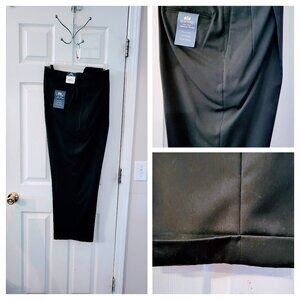 BNWT Stafford Black Dress Pleated Pants Sz 40/29 w/cuffed hem; Holiday Ready!